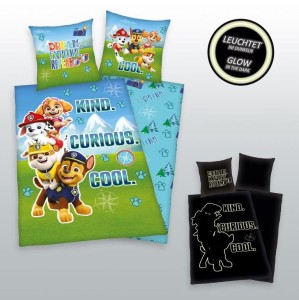 Pościel świecąca w ciemności 140x200 cm PP26 Psi patrol