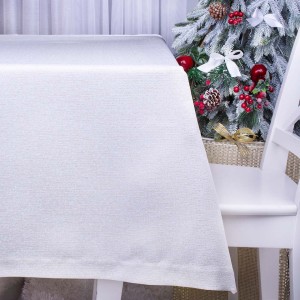 Obrus Caravela 130x180 cm Kremowy + złota nitka