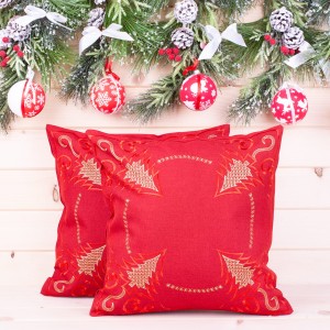 Poszewka świąteczna 40x40 cm Choinki wzór 2 DA-X2207