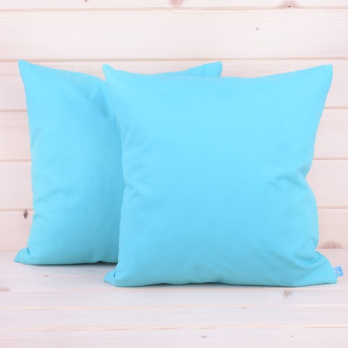 Poszewka z bawełny 40x40 cm Turkus