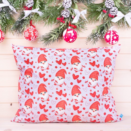 Poszewka świąteczna 50x60 cm wzór 70 na jasnoszarym tle