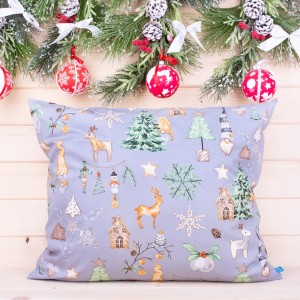 Poszewka świąteczna 70x80 cm wzór 15 na szarym tle