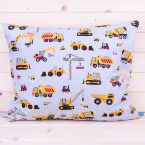 Poszewka z bawełny 50x70 cm Pojazdy budowlane 2
