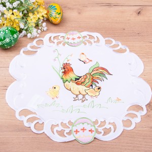 Serwetka wielkanocna koło 30 cm KRS-28 Kogucik
