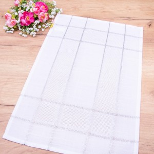 Serwetka DA-222 32x45 cm Biel + srebrna wstawka