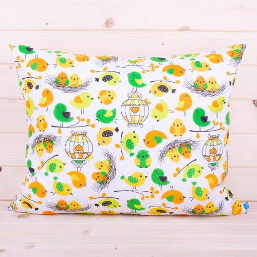Poszewka z bawełny 50x70 cm Kolorowe ptaszki 1