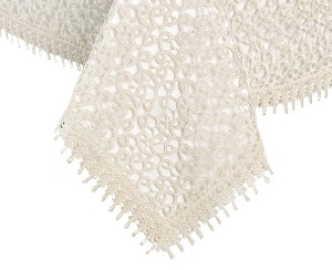 Bieżnik 058 50x100 cm cała gipiura Ecru prostokąt