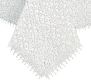 Bieżnik 058 50x100 cm cała gipiura Biały owal