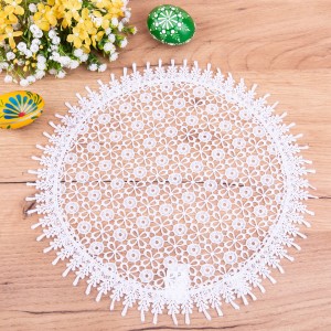 Serwetka koło 30 cm ST620 cala gipiura Biała