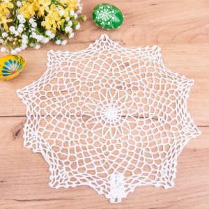 Serwetka DA-1530 koło 30 cm Szydełko biała