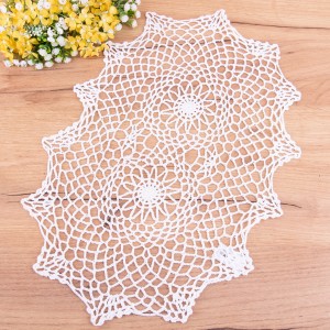 Serwetka DA-1530 30x45 cm Szydełko biała owal