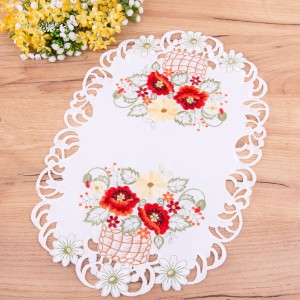 Serwetka 30x45 cm Maki haftowana