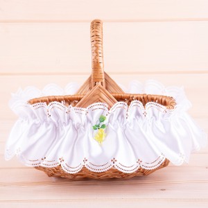 Falbanka na koszyk biała średnia wzór 3