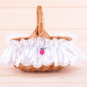 Falbanka na koszyk biała średnia wzór 1