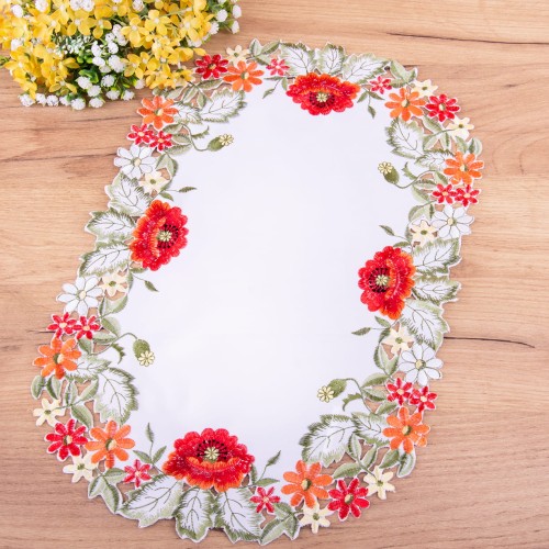 Serwetka 30x45 cm HL-0775 Maki haftowana