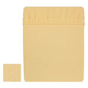 Prześcieradło frotte 100x200 cm z gumką Jasny żółty