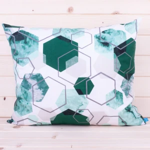 Poszewka z bawełny 70x80 cm Heksagony zielone