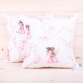 Poszewka z bawełny 40x40 cm Calineczka róż