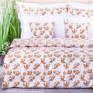 Pościel bawełniana 100x140 cm Wesołe pieski