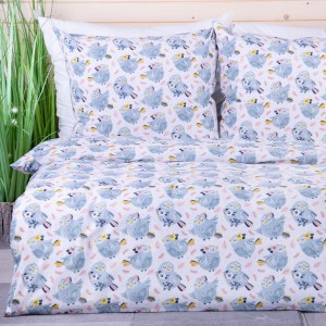 Pościel bawełniana 100x140 cm Sówki