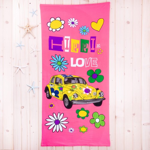 Ręcznik plażowy 70x150 cm Hippi love 1