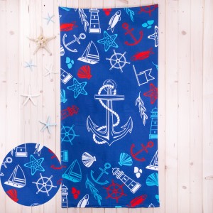 Ręcznik plażowy 70x150 cm Kotwice 2
