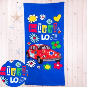 Ręcznik plażowy 70x150 cm Hippi love 2