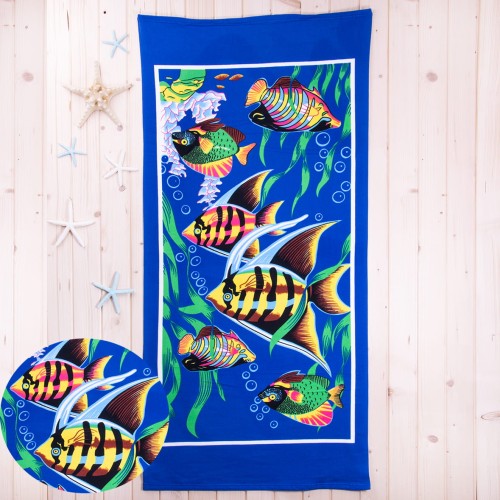 Ręcznik plażowy 70x150 cm Ryby 2