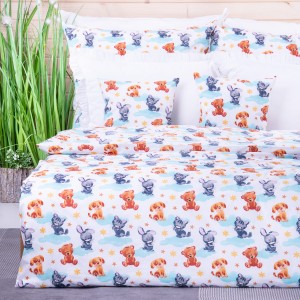 Pościel bawełniana 100x135 cm Zwierzątka