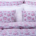 Pościel bawełniana 160x200 cm Róże i kropeczki