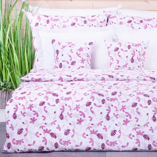 Pościel bawełniana 160x200 cm Kwiatowa melodia róż