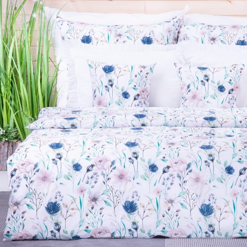 Pościel bawełniana 160x200 cm Pastelowe kwiaty