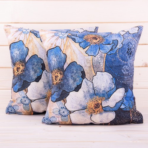 Poszewka ozdobna Foto F5789 40x40 cm Malowane kwiaty 1