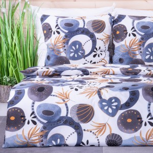 Pościel bawełniana 160x200 cm Geometryczne liście