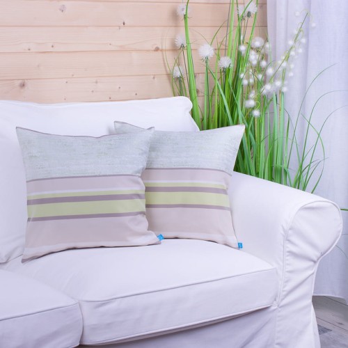 Poszewka ozdobna 40x40 cm Pasy zielone F6902