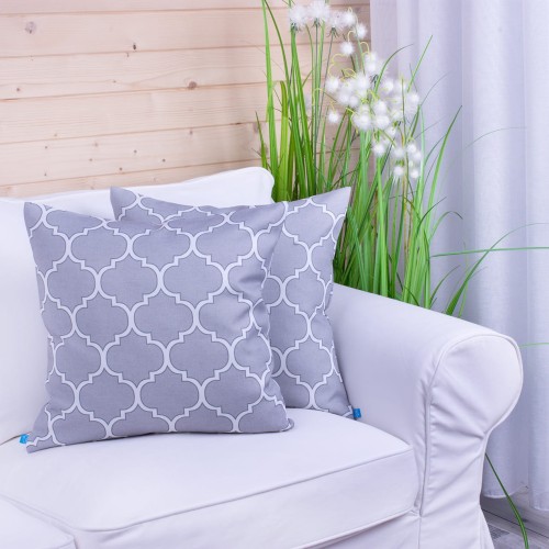 Poszewka ozdobna 45x45 cm Oxford Maroko szare