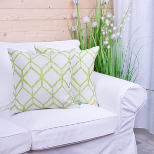Poszewka ozdobna 45x45 cm Geometria limonka 22663/PH14/145
