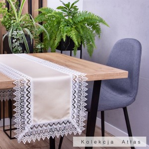 Pas Atłas 40x160 cm Beż prostokąt