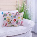Poszewka ozdobna 45x45 cm Kolorowe sowy na beżu