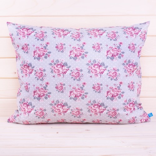 Poszewka z bawełny 50x60 cm Róże i kropeczki
