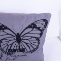 Poszewka ozdobna 40x40 cm Ellie czarny motyl