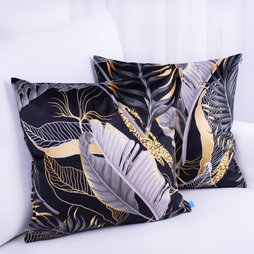 Poszewka ozdobna 40x40 cm Velluto Liście 400769/102