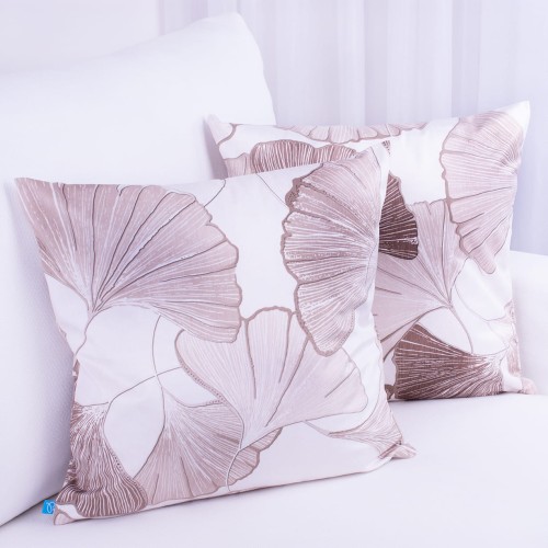 Poszewka ozdobna 40x40 cm Velluto Liście 411247/102