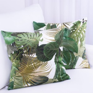 Poszewka ozdobna 45x45 cm Velluto Liście 390437/005