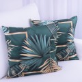 Poszewka ozdobna 45x45 cm Velluto Liście na zieleni 410387/103
