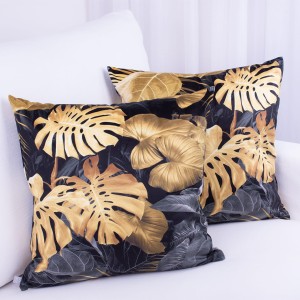 Poszewka ozdobna 45x45 cm Velluto Liście 390437/101