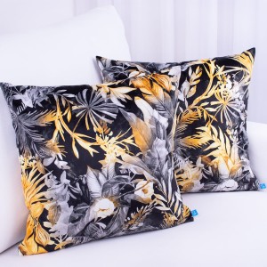 Poszewka ozdobna 45x45 cm Velluto Liście 390892/107
