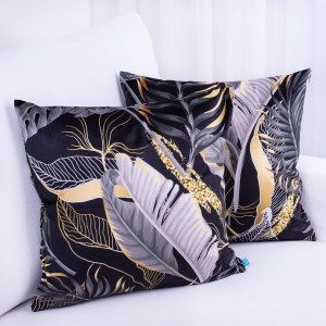 Poszewka ozdobna 45x45 cm Velluto Liście 400769/102
