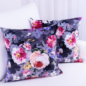 Poszewka ozdobna 45x45 cm Velluto Kwiaty 54679/1003