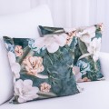 Poszewka ozdobna 45x45 cm Velluto Kwiaty na zieleni 390928/003
